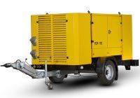 Винтовой компрессор Atmos PDP 190-10 (на шасси, рег. высота, с тормозами)